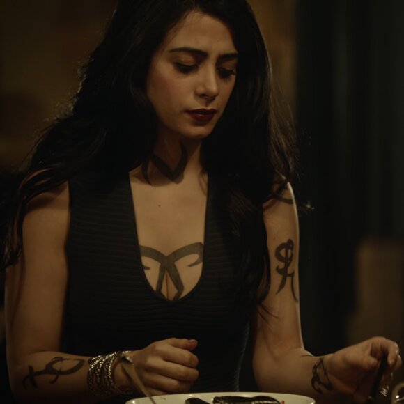 T by Alexander Wang Cutout Ribbed-Knit Mini Dress ASO Isabelle Lightwood - Picture 9 of 11